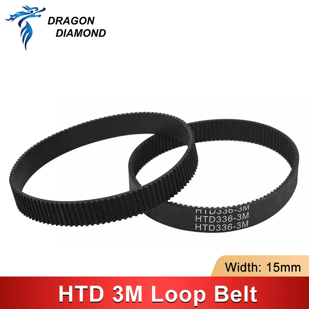 

Customized HTD 3M 15mm Closed Loop Timing Belt Transmission Belts Strap Perimeter 225 228 255 267 282 285 300 324 336 351mm