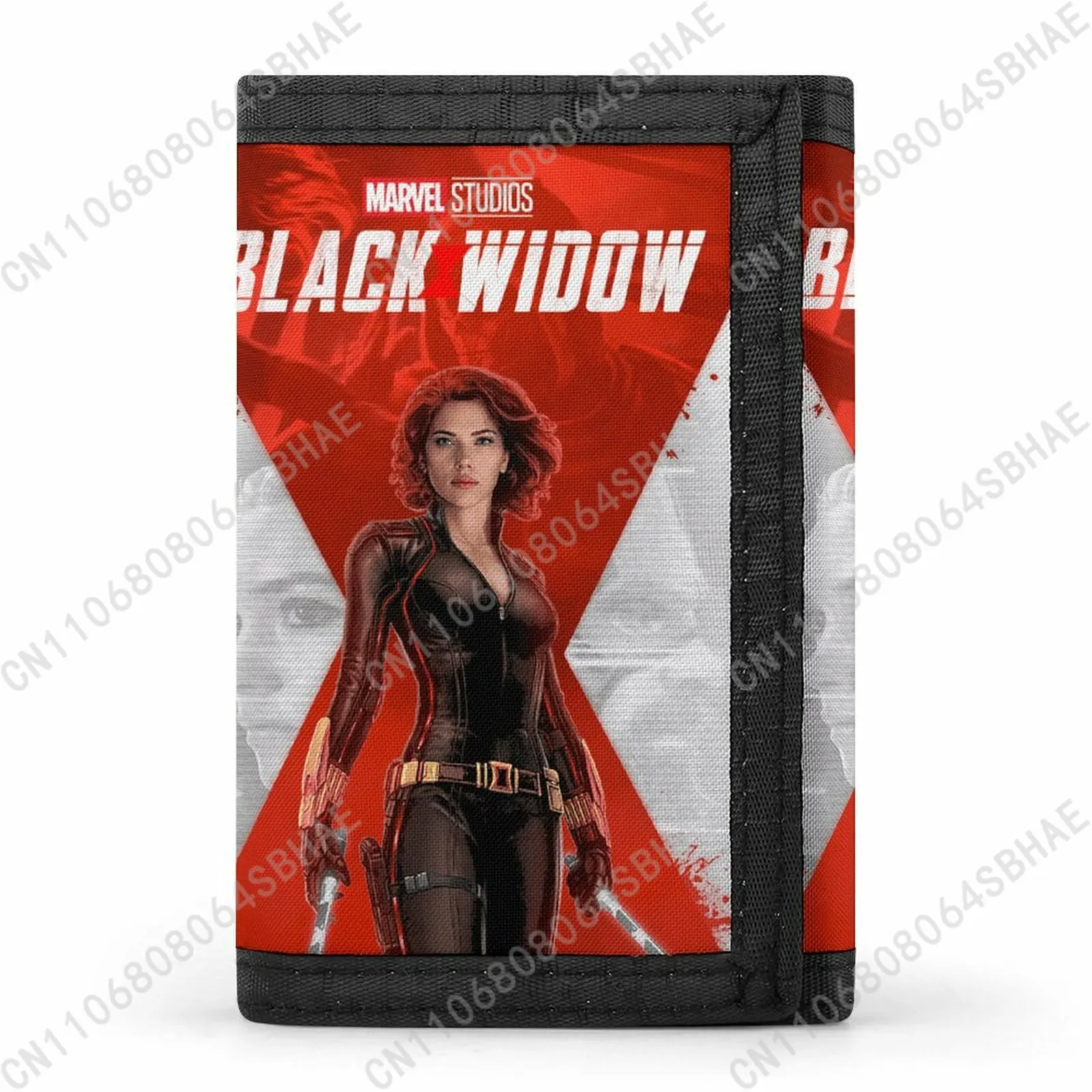 

Marvel Black Widow Tri Fold Wallet Teenage Girls Boys Slim 3 Fold Card Personalized Pattern Purse School Daily Use Cosplay