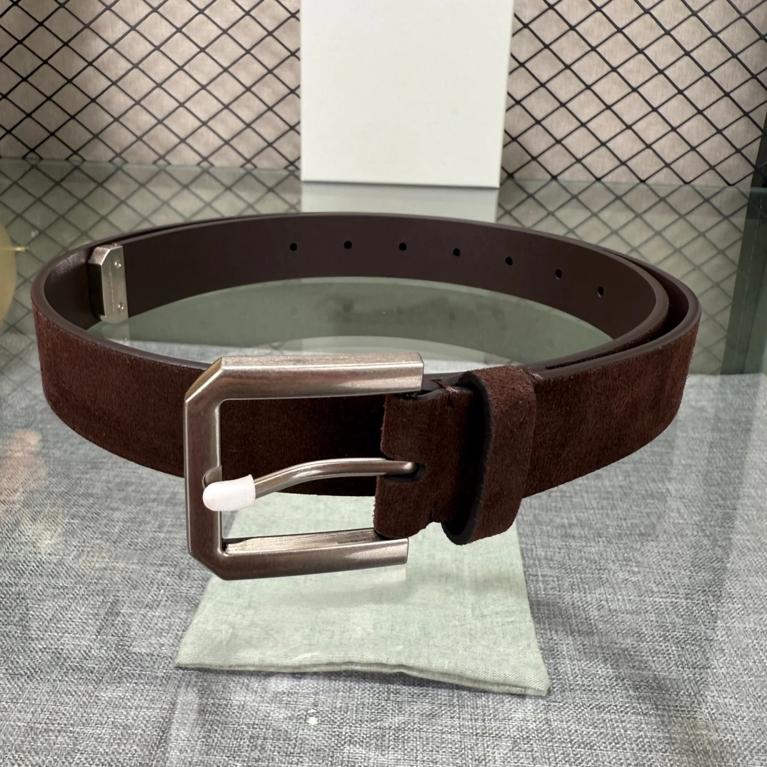 

Double-Sided Luxury Brand Men's Belt Holiday Gifts Handmade Top-Grain Cowhide Belt Suede Smooth Leather Formal Casual Versatile