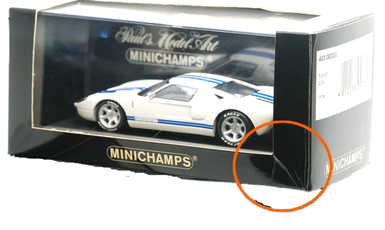 Minichamp Diecast1/43 Schaal FORD GT Heritage Rood/Midnight Zwart/Gulf Racing Supercar Legering Model Auto speelgoed voor Jongens Gift