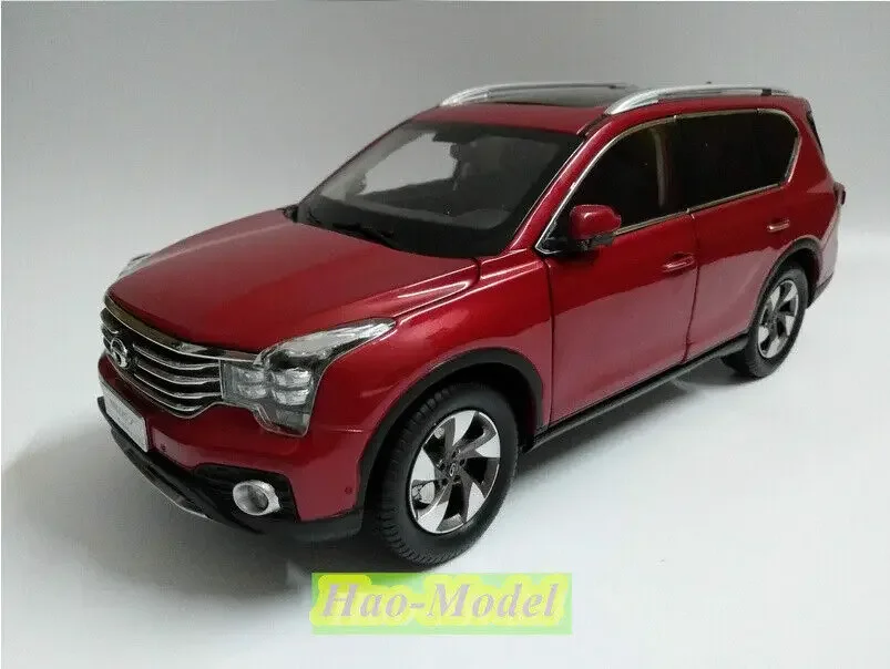 

1/18 для GS7 Trumpchi 2017, модель автомобиля, литой под давлением металлический дисплей, игрушки для мальчиков, подарки на день рождения, хобби, коллекция украшений, красный/белый