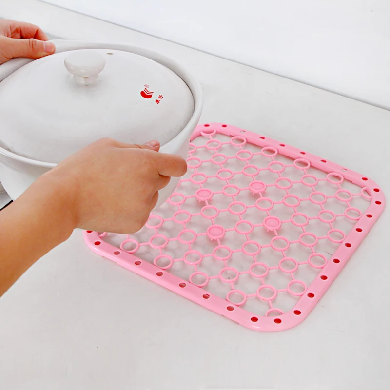 Placemat Heat Insulation Pad Vegetable Fruits For Dish Sink Square Anti Slip Kitchen Accessories Cooking Tools Silicone Mat