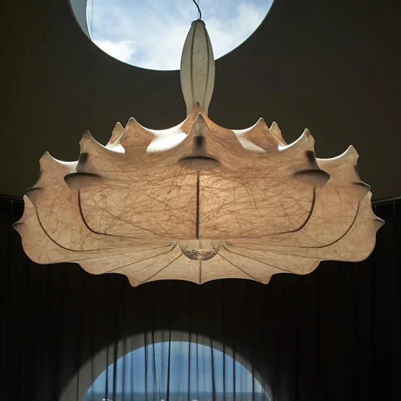 

Japanese Minimalist Silk Lamp & New Chinese Teahouse Airship Chandelier - Italian Luxury Creative Art Lighting