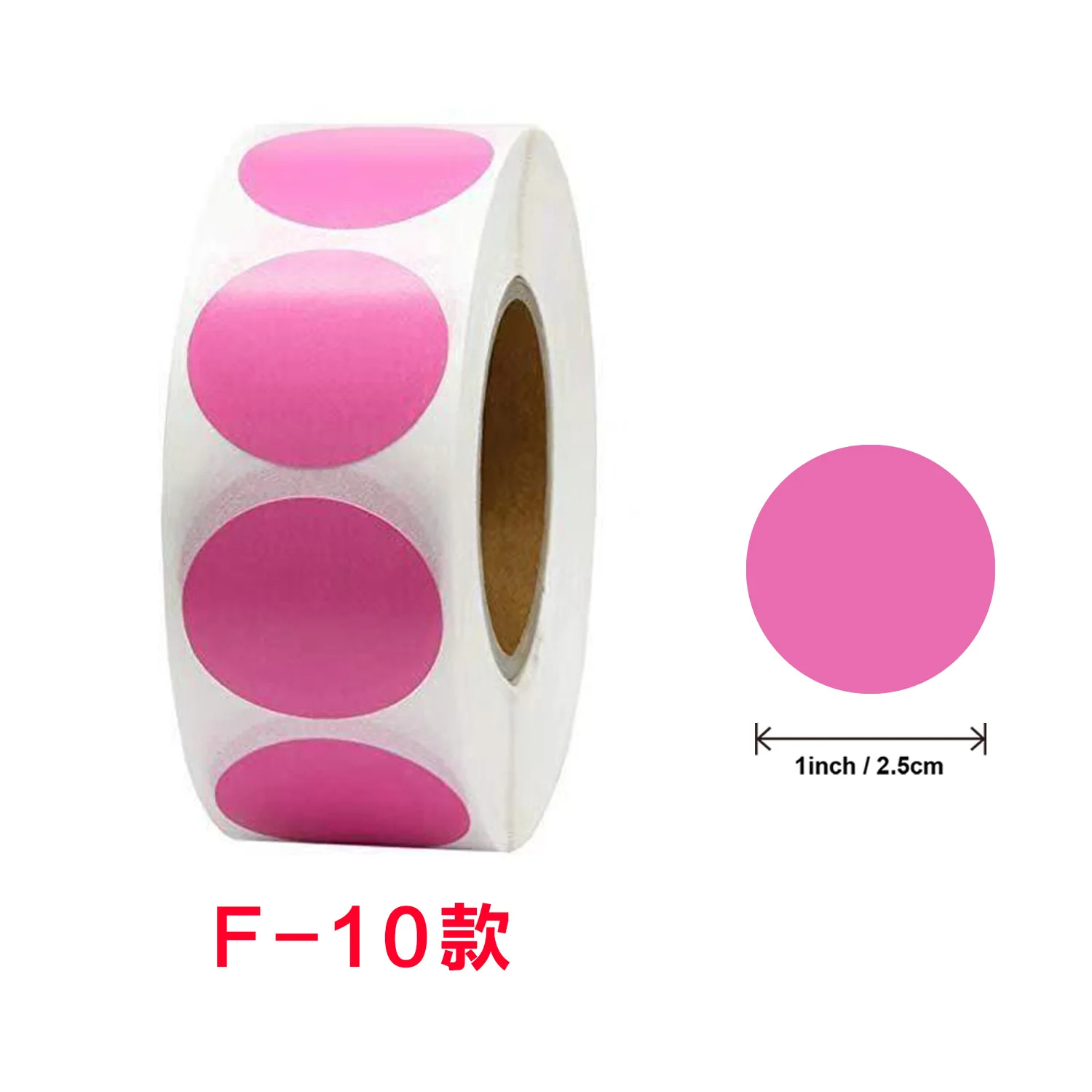 100/500pcs 1 Inch Round Chroma Labels Stickers Color Code Dot Labels Yellow,Blue,Pink,Black package Sealing Stationery Stickers