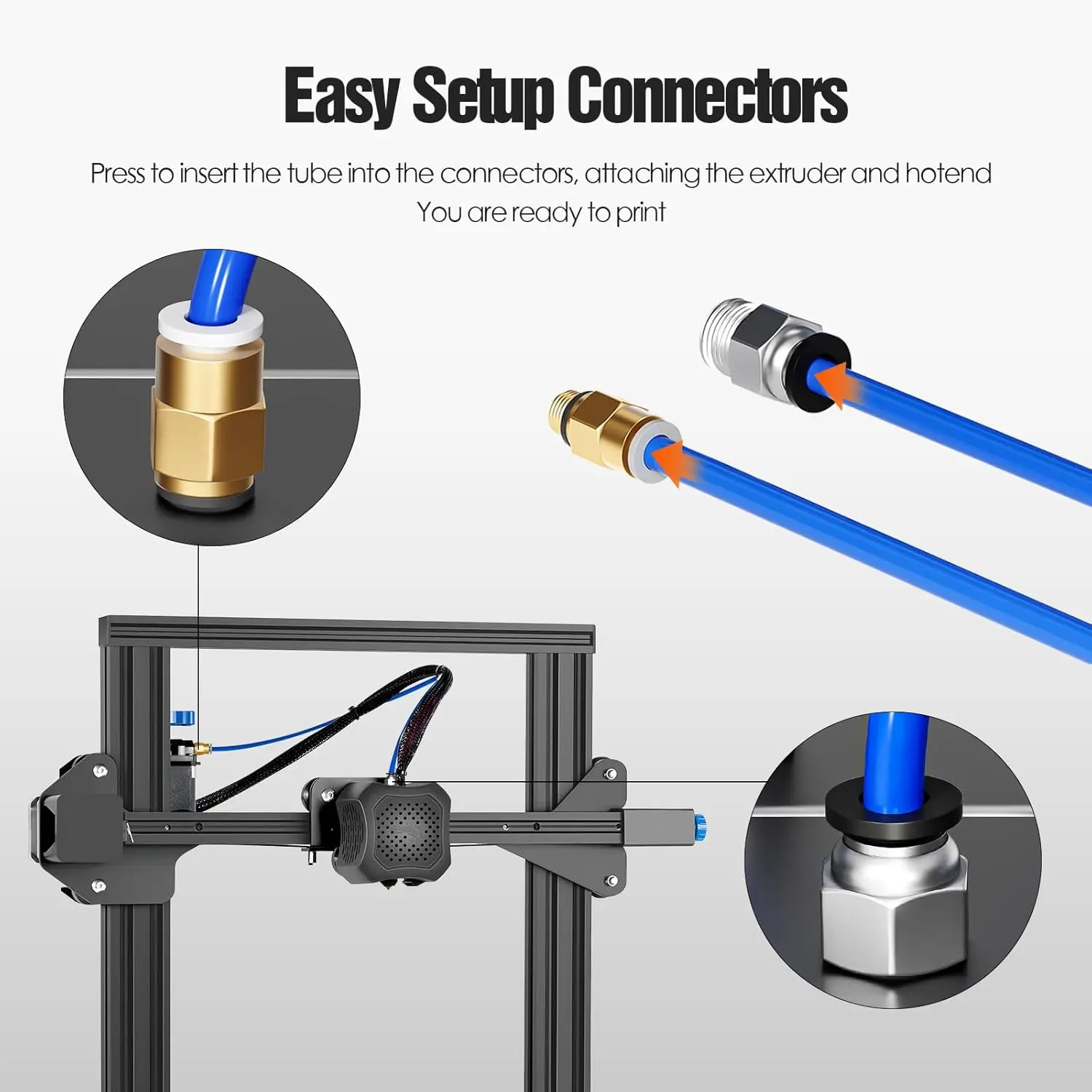 Zestaw akcesoriów do rur PTFE Creality K1 Series z rurką Bowden PTFE 2M/4M do K1/K1 Max/K1C/Ender 3/Pro Ender 5/Pro/CR-10/10S — zdjęcie produktu 5
