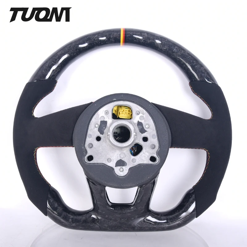 Custom Forged Carbon Fiber Alcantara Steering Wheel For Audi B8.5 RS3 RS4 RS5 RS6 RS7 2013 2014 2015 2016 Car Accessories