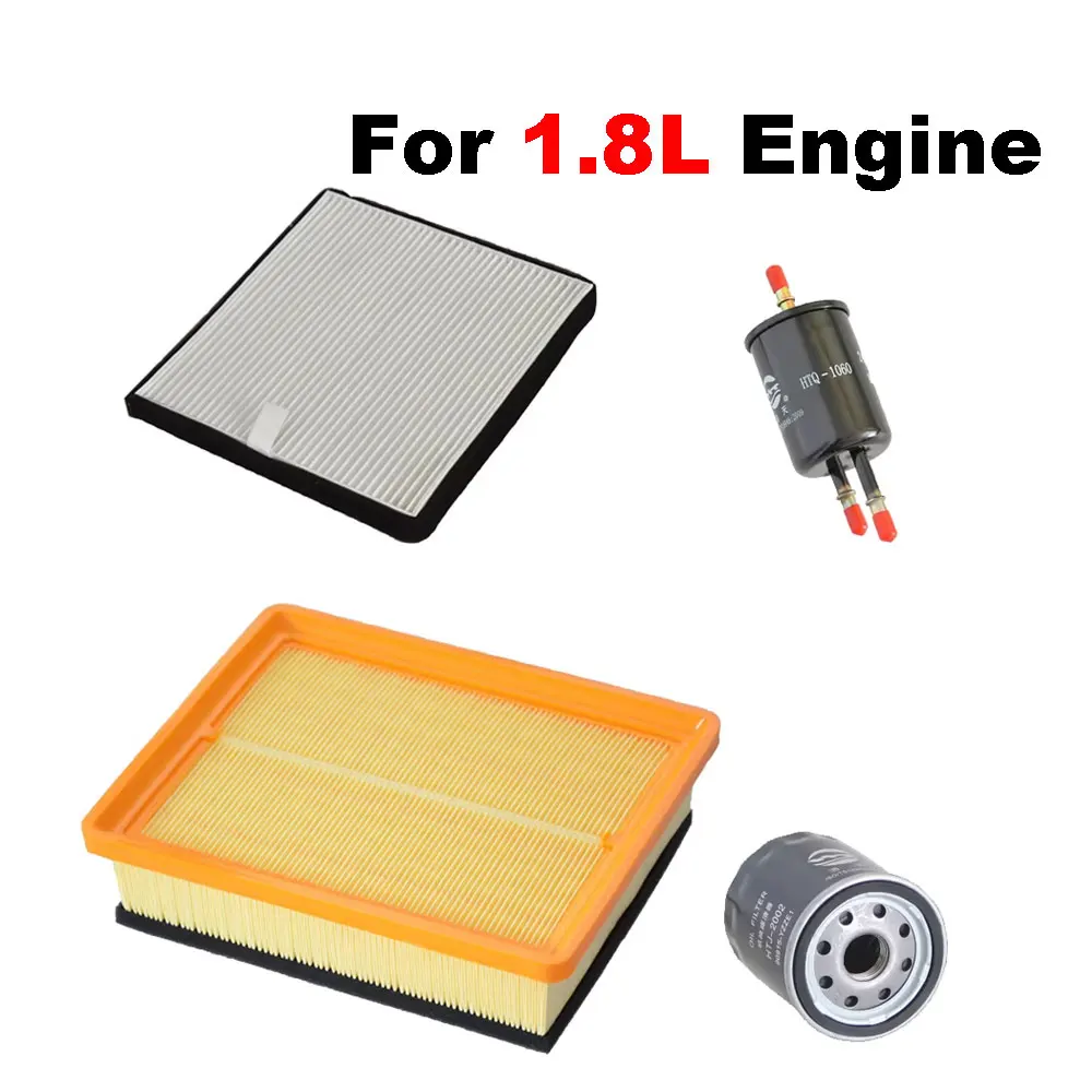 4pcs Filter Set For BAOJUN 530 1.8L CHEVROLET Captiva 2018-2021 WuLing Almaz Cortez 560 730 Accessories A/C Air Fuel Oil Filter