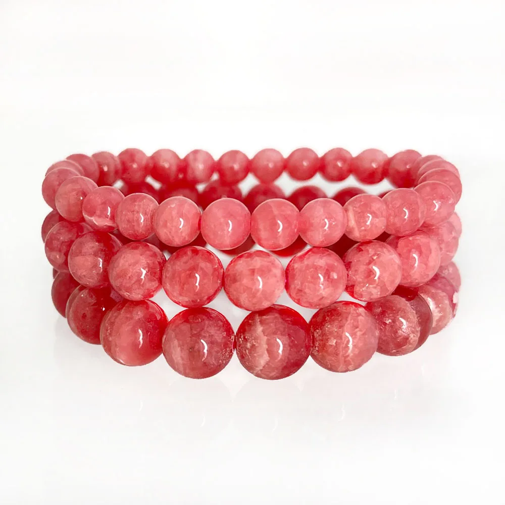 

Natural crystal Pink Beauty Rhodochrosite Round Loose Beads For Jewelry Making 5mm 7mm 9mm Rracelets Necklace Creative Gifts
