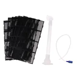 Aquarium Under Gravel Fish Tank Bottom Filtration Plate Filter System Black Without Nozzle Durable and Useful