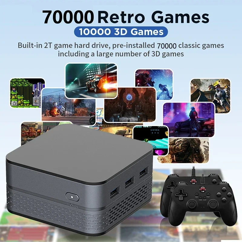 إطلاق العنان لقوة الألعاب-70000 + ألعاب وحدة التحكم N95 ل PS2 PS3 وي SS gamquibe ويندوز 11 2 تيرا بايت نظام مع 8G + 128G أجهزة الألعاب