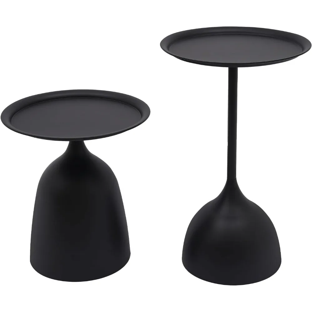 مجموعة طاولات التعشيش المعاصرة، طاولات القهوة المستديرة والجانبية، طاولات نهاية الزاوية، طاولات الأريكة بجانب السرير #4