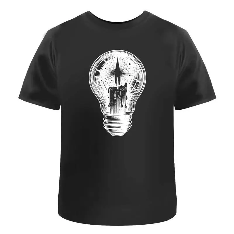 

Bulb With Candle' Cotton T Shirt Ta052602