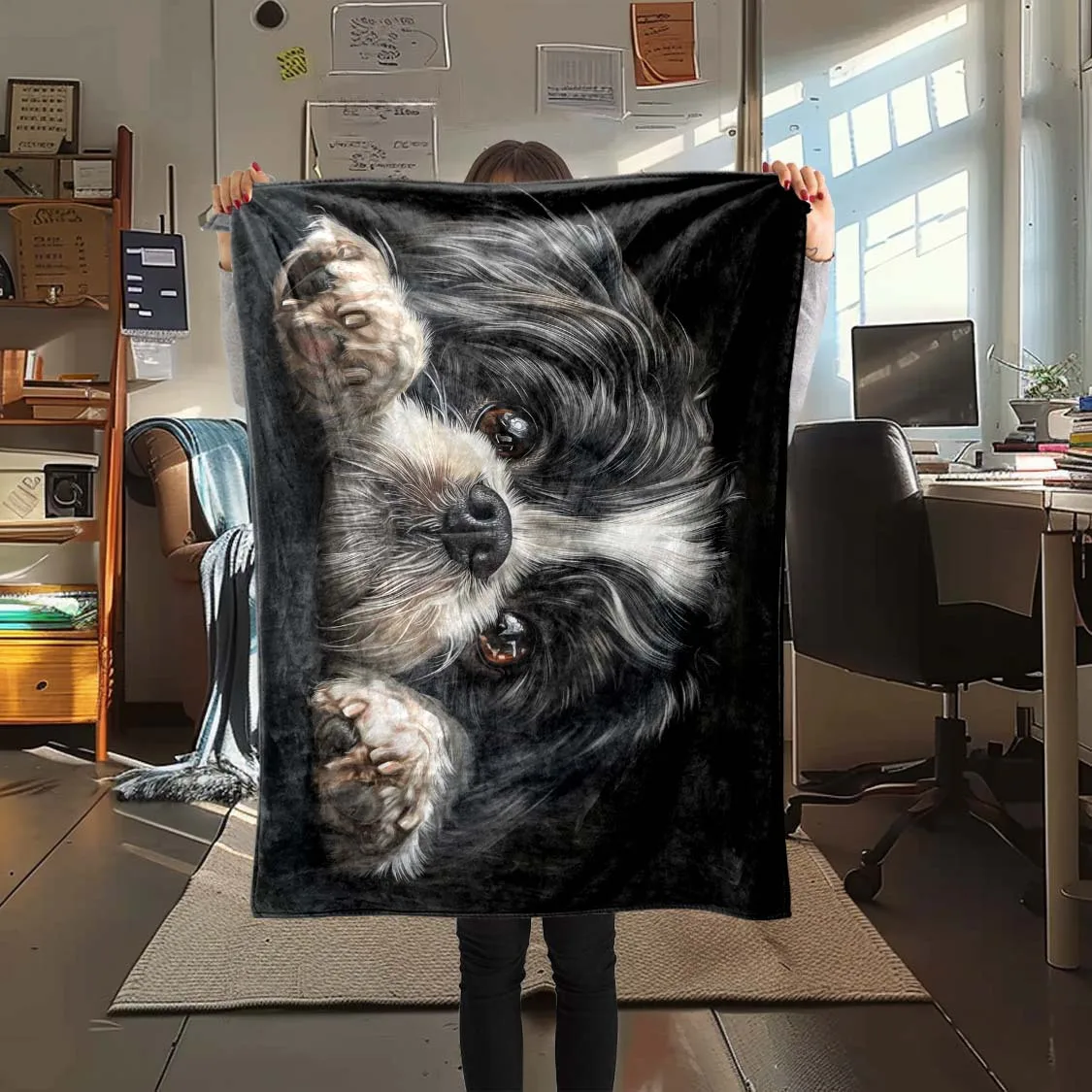 Cane Corso Smoke Surround Artistic Fleece Blanket for Bold Bedroom Decor Soft Warm Throw Blanket Wrap