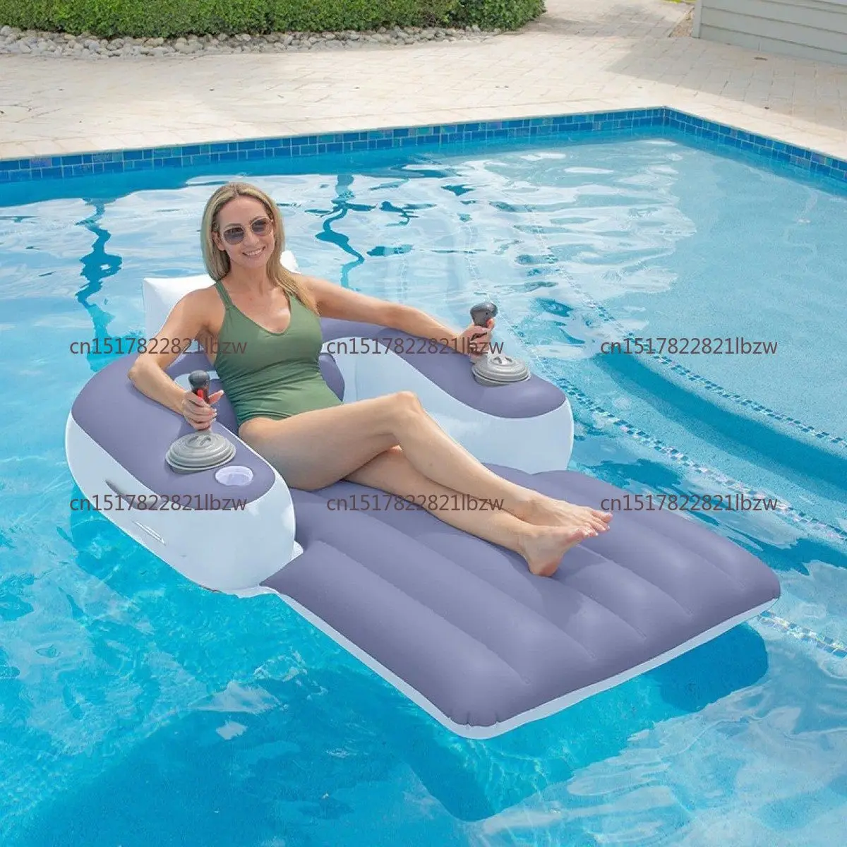 With Cup Holder Customizable Luxury Electric Floating Pool Recliner