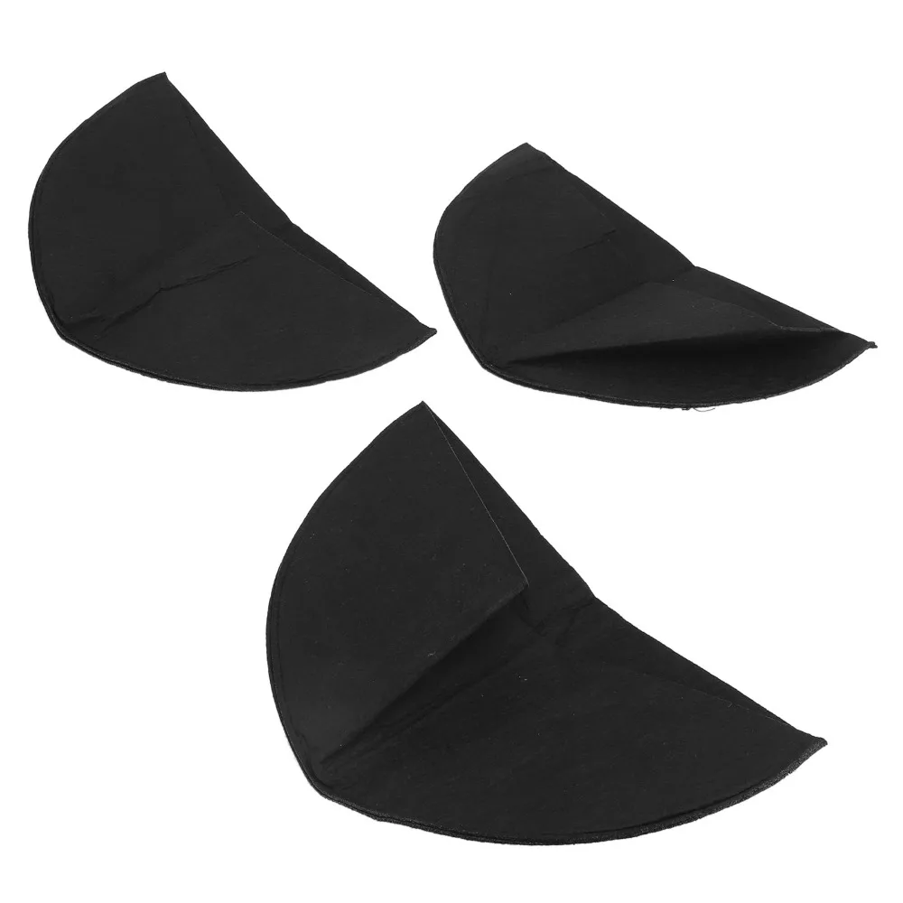 3pcs Reusable Half Round Planter Liners 16 Inch 12 Inch Felt Planter Liners Black Half Circle Fabric Planter Liners