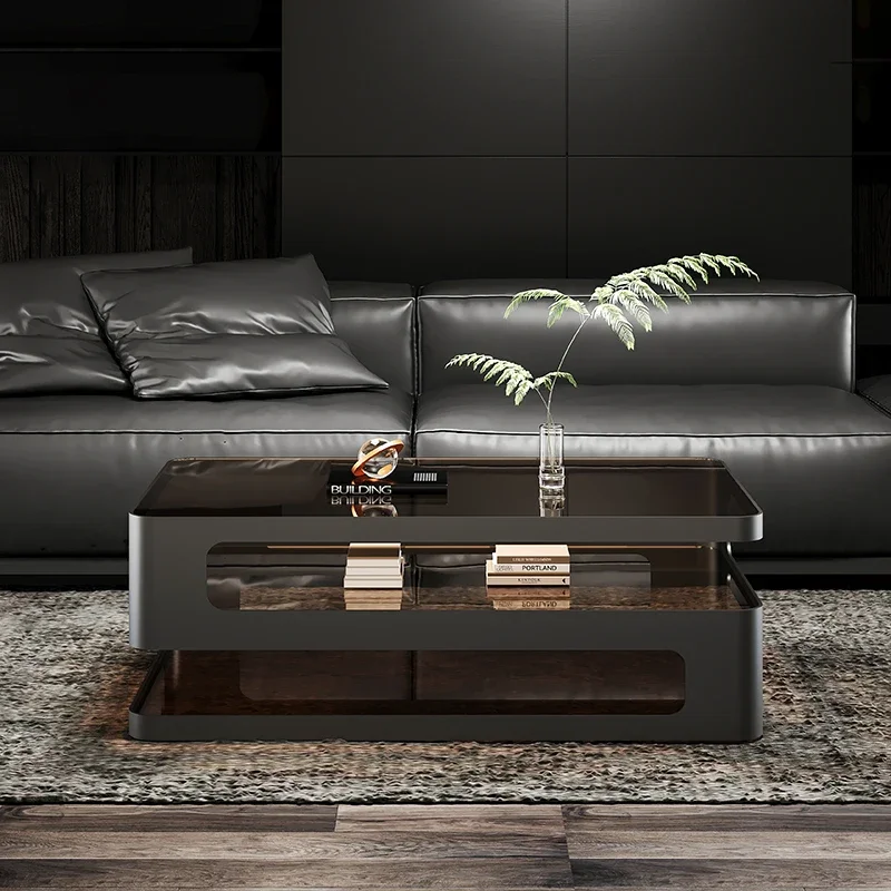 Accesorios Mesa de centro de lujo dormitorio libros nórdicos mesa de centro de diseño minimalista lindo barato muebles de cristal Couchtisch