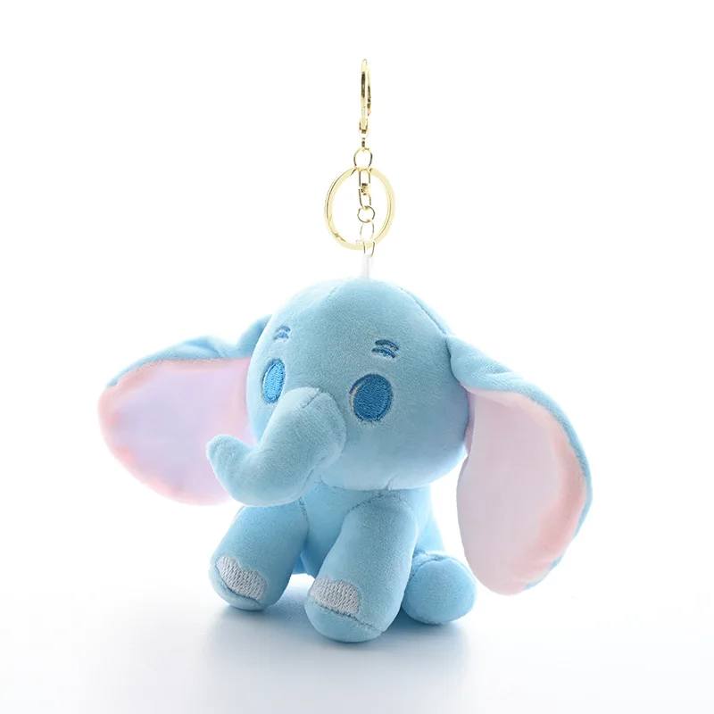 new Cute  Big Eared Elephant Keychain Pendant Zoo Simulation Elephant Doll Plush Toy Doll Pendant