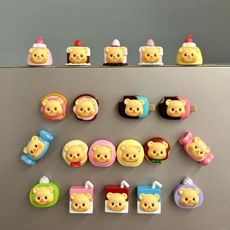 Butter Bear Mini Afternoon Tea Series Blind Bag Magnetic Cute Refrigerator Sticker Mystery Box Ornament Toy Girl Surprise Gifts