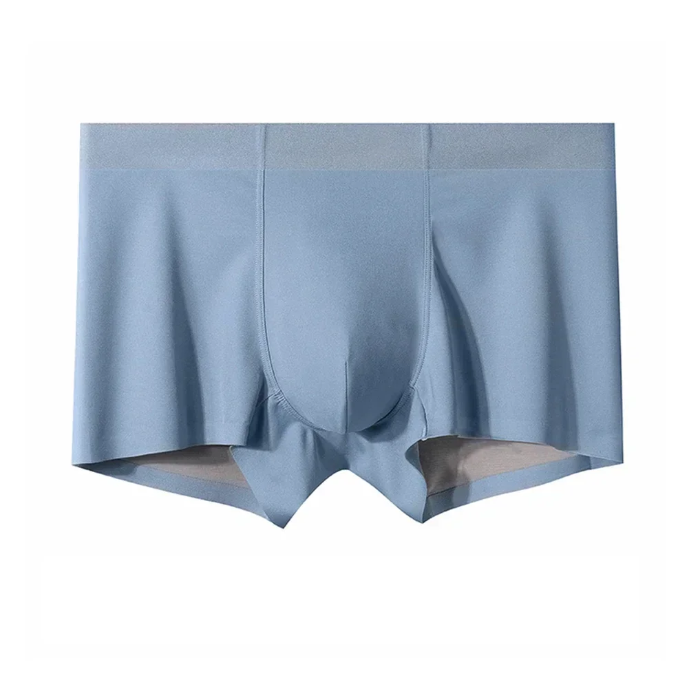 

Мужские мягкие шорты-боксеры с эластичной резинкой на талии, шелковистые гладкие удобные плавки, нижнее белье