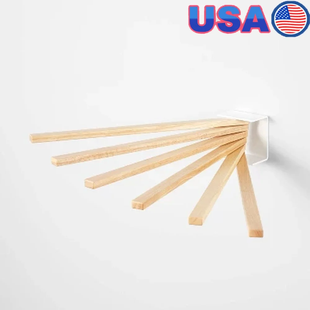 

Wall Mounted Drying Rack Compact Space Saver Rubberwood Foldable Hangers Laundry Air Drying Rust Resistant Storage Solution