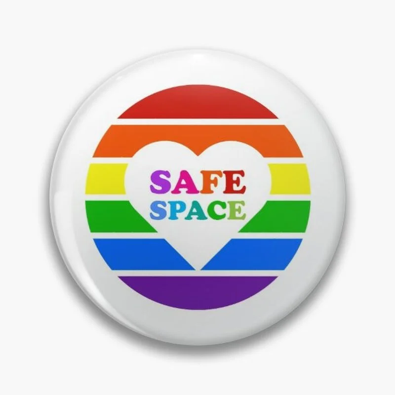 LGBTQ Sign Safe Space Equality Pin brooches Bag Clothes Lapel  Funny Badge Jewelry Gift