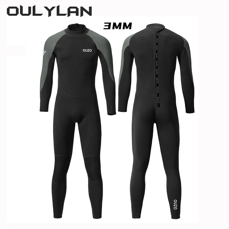 

2024NEW Neoprene 3mm Wetsuit Men Scuba Diving Suit Thermal Winter Warm Wetsuits Full Suit Swimming Surfing Kayaking Equipment