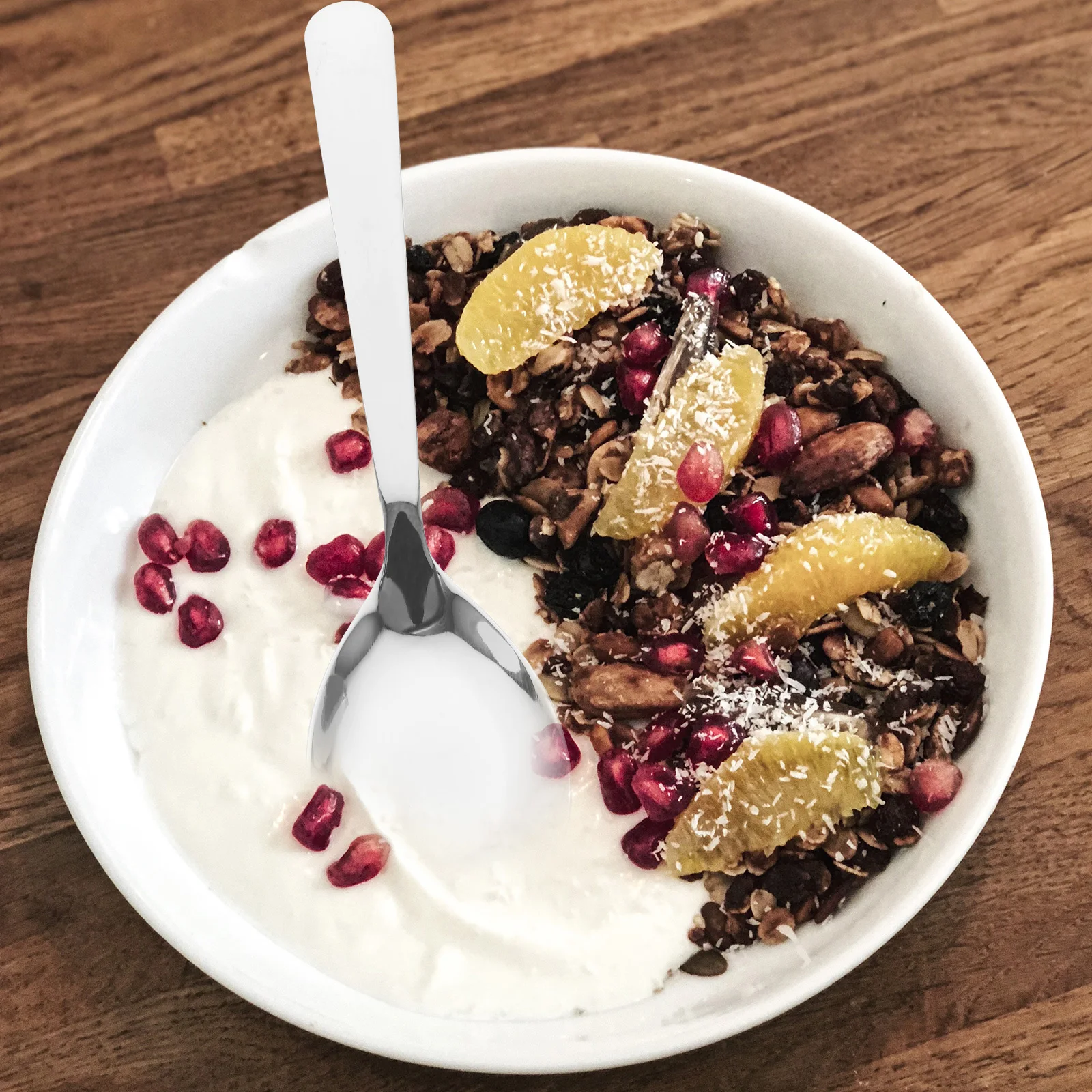 

4Pcs Stainless Steel Soup Spoons Large Stirring Scooping Kitchen Dinner Flatware Set Soup Spoon Dessert Spoons