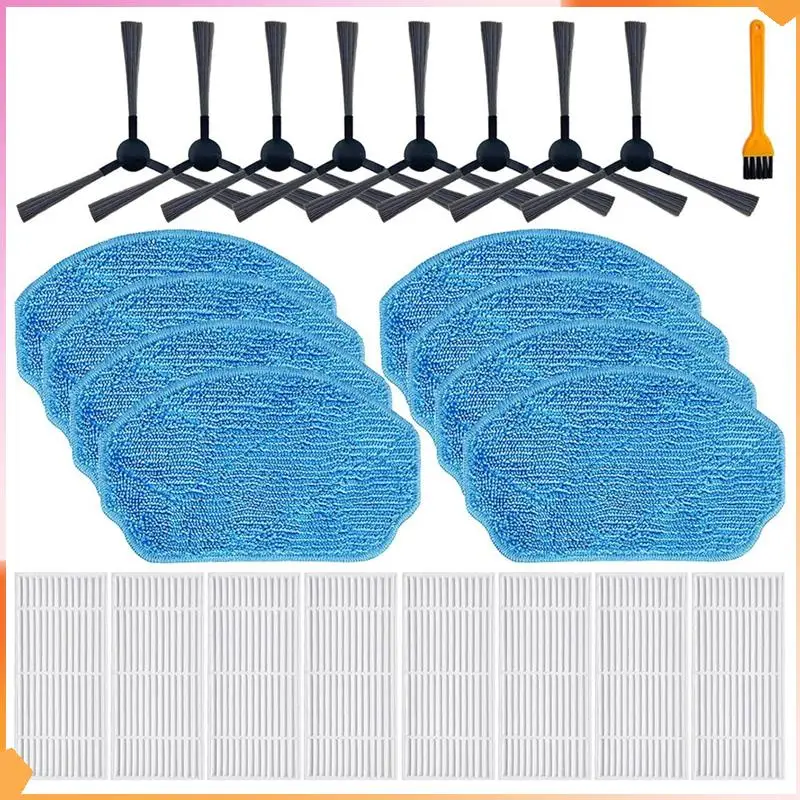 For MAMNV ZCWA ONSON GTTVO BR150/BR151 MANVINS G20, 2-In-1 Robot Vacuum Mop Pads Hepa Filters Side Brush Spare Parts Accessories