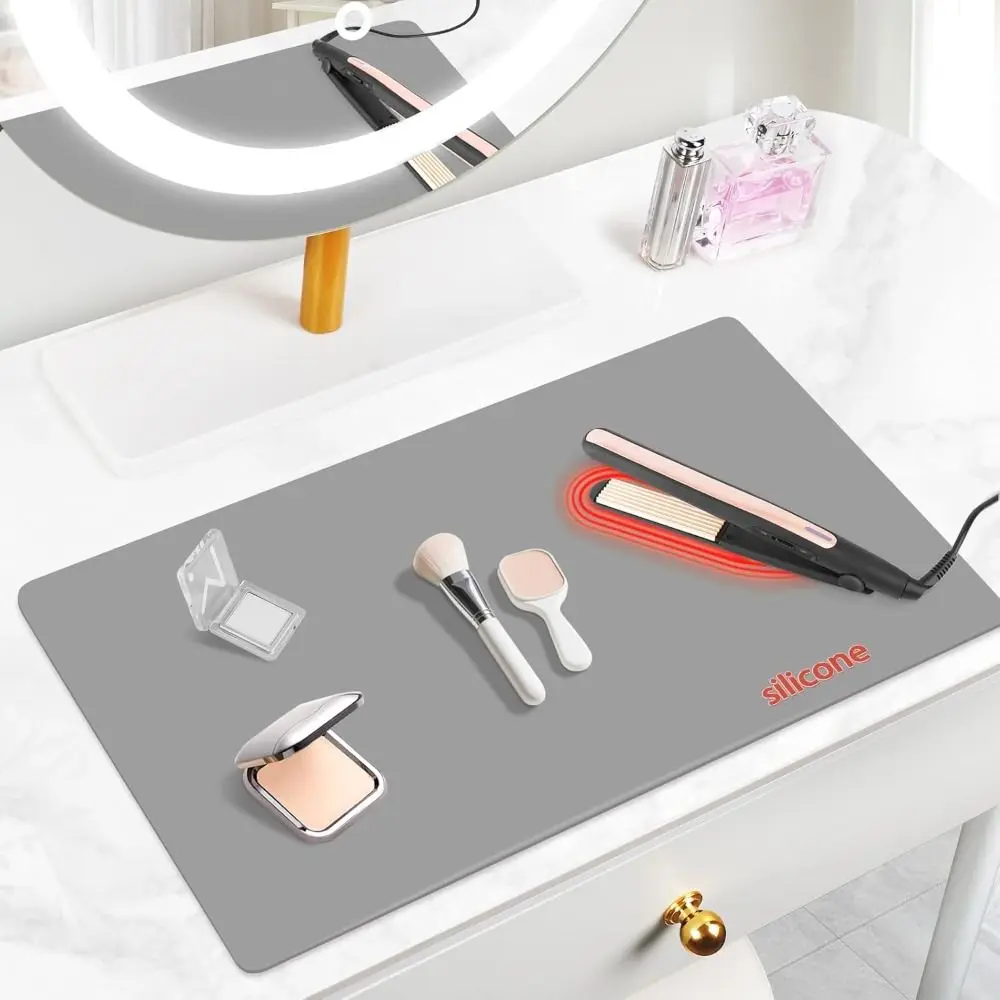 Nuovo tappetino per trucco in silicone resistente al calore Tappetino per trucco portatile impermeabile Accessori per il trucco facili da pulire per l'uso durante i viaggi