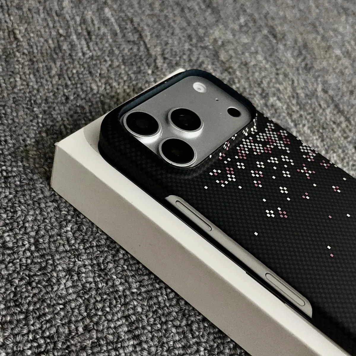 Slim Frameless Carbon Fiber Starry Sky Pattern Case For iPhone 18 17 Air 16 15 14 Plus 13 12 Pro Max For Magsafe Magnetic Cover view 5