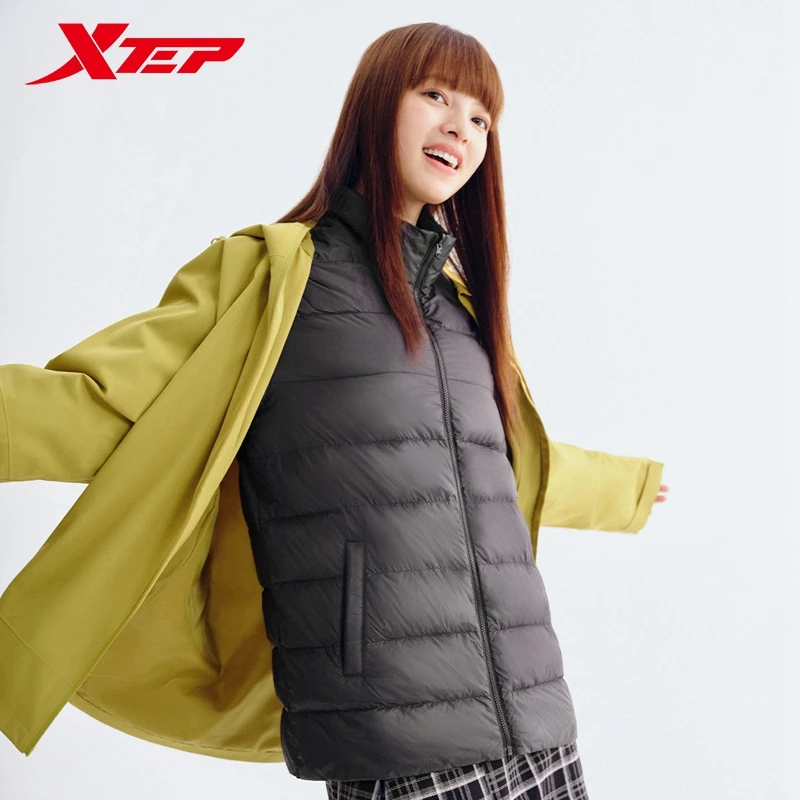 Xtep Jacket For Men And Women 2026 Winter Leisure Coat Trendy Retro Hooded Comfortable Windproof Tops 8764272C0110