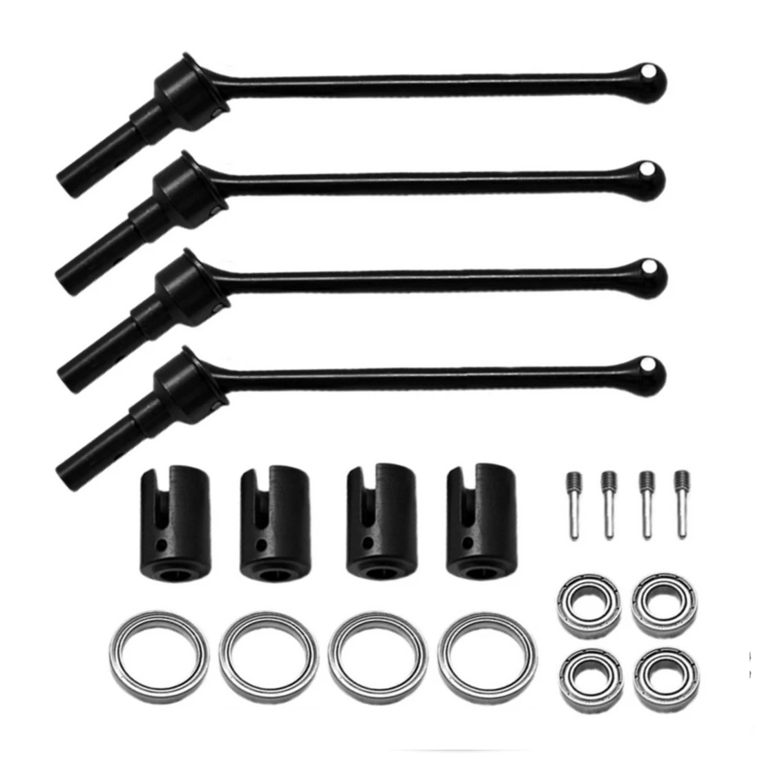 4Pcs Steel Front and Rear Extended Drive Shaft CVD with Shaft Cup for 1/10 Traxxas MAXX WideMaxx RC Car Upgrades Parts