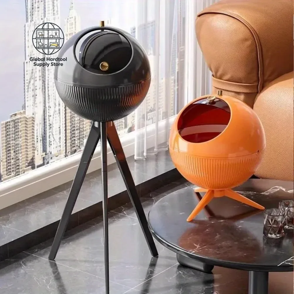 High End Wastebasket Bedroom Kitchen Mobile Recycle Bin High End Household Living Room Trash Can No Need To Bend Down Gift