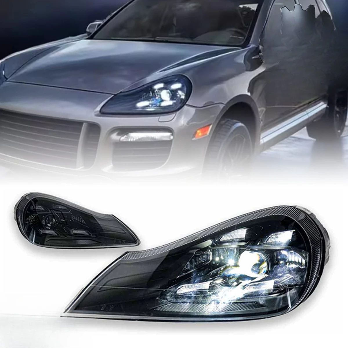 

2007 2010 957 Headlights Light Emitting Diode Matrix Headlights DRL Auto Parts Plug and Play