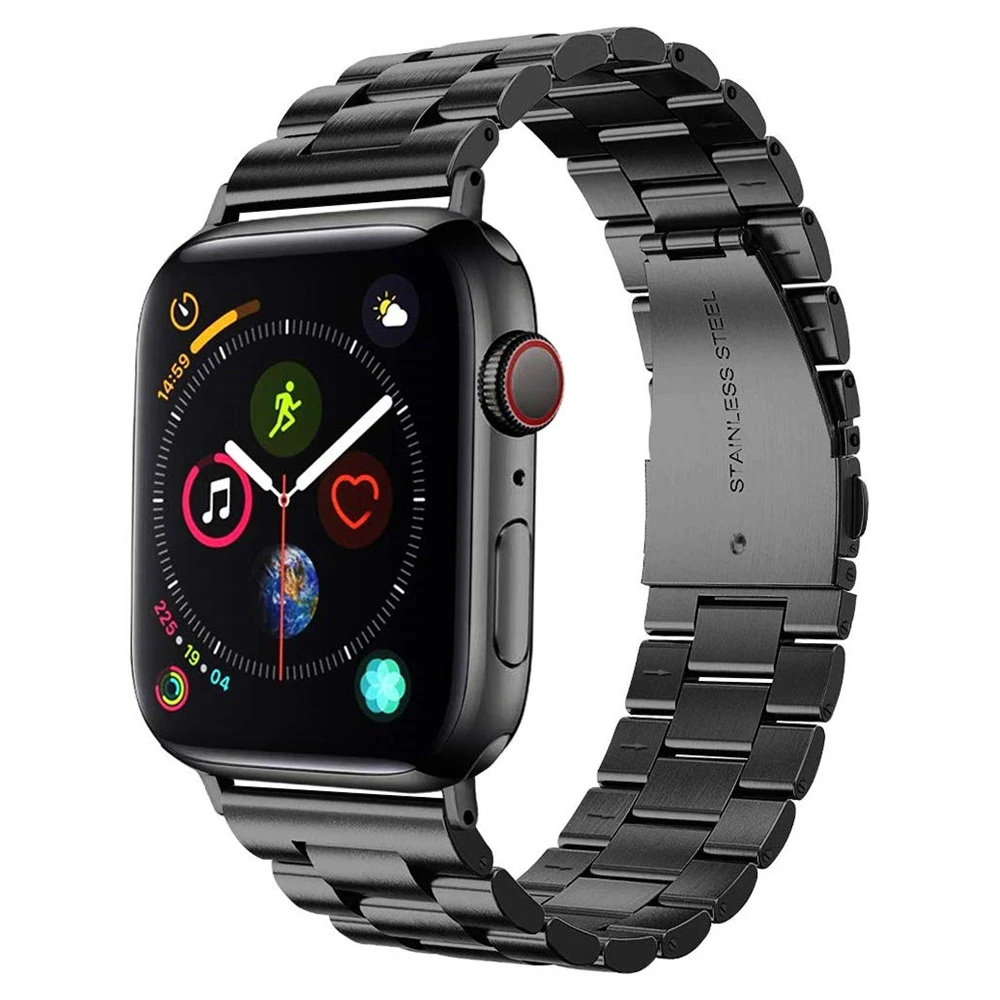 Compatible for apple watch series 5 44mm bands stainless steel wrist strap link bracelet for iwatch 5 40mm correa watchband