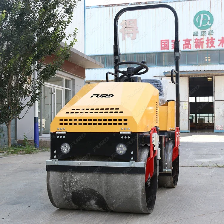 Famous Brand Construction Machinery Mini Double Drum Vibratory Asphalt Road Roller 1 Ton Road Roller Price