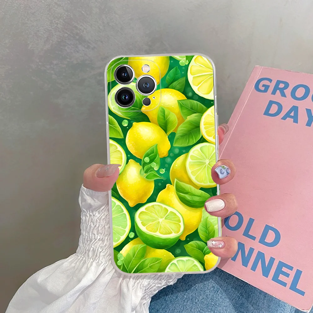 Fruit Lemon  Phone Case For iPhone 15 14 11 12 13 Mini Pro XS Max Cover 6 7 8 Plus X XR SE 2020 Funda Shell