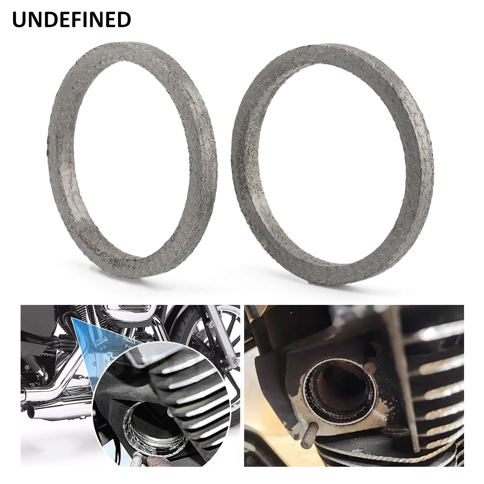 

2Pcs Set Muffler Exhaust Gasket Ring For Harley Evolution Touring Twin Cam Sportster 883 1200 Custom 1984-Up 2021 OEM 17048-98