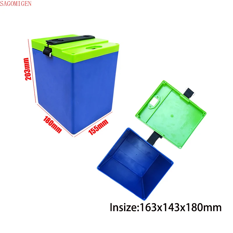 48/60/72V Electric Bicycle Scooter Battery Case Plastic Waterproof Lithium Battery Case 18650/21700/32650 Battery Storage Box