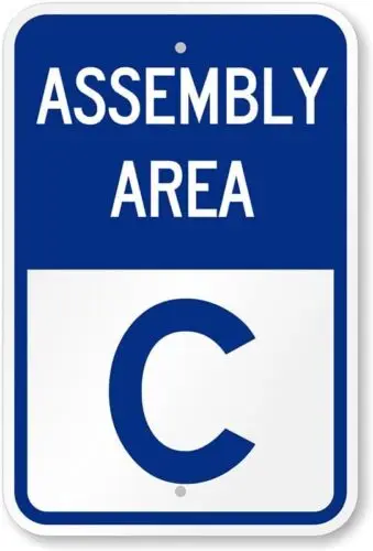 Assembly Area C Aluminum Weatherproof 12
