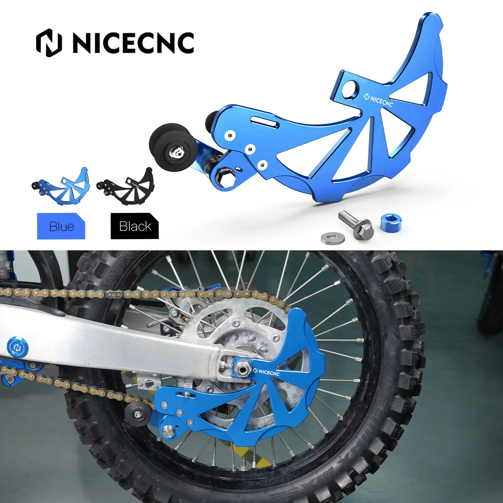 

NICECNC Rear Sprocket Guard Chain Cover Tensioner For Yamaha YZ125 YZ250 2005-2024 2023 WR250F WR450F YZ 125X 250X 250F 450F YZF