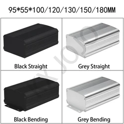 アルミニウム製分離ボックス95x 55x100/120/125/130/150/180mm,器具分割ボックス,個別回路基板ケース,DIY,黒/灰色