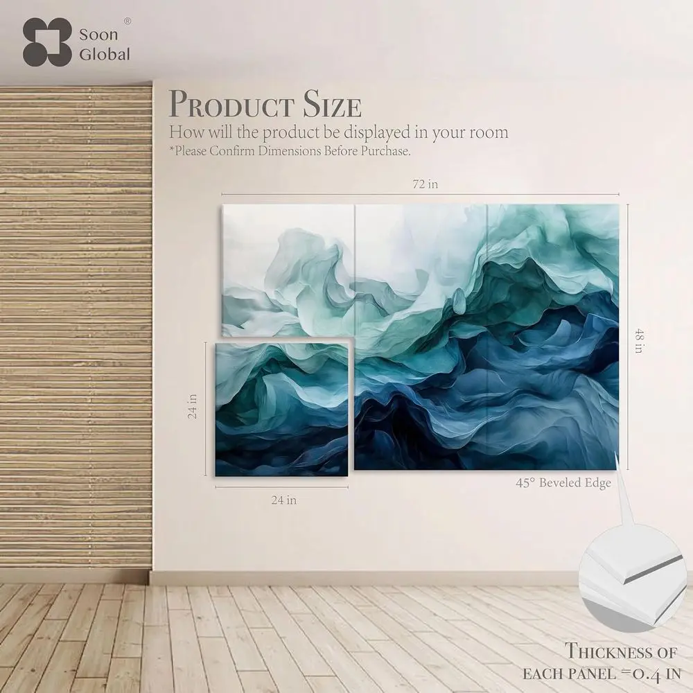 Aqua Dreams Sound Absorbing Art Panels 72x48