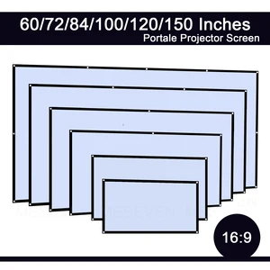 Light -free free -free, front, front and rear house portable screen, projection curtain screen, 16: 9, 60, 72, 100, 120, 150 inch 10 Main Sales Projection Screen - №5