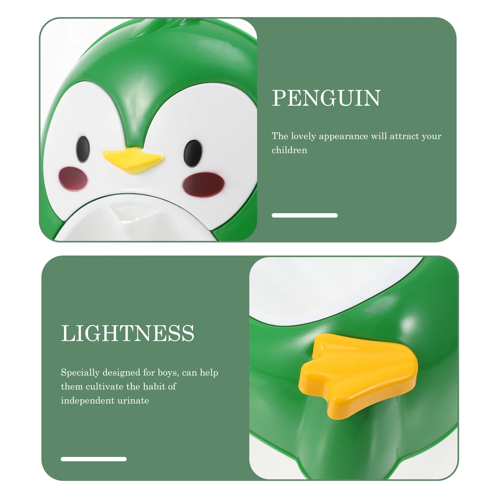 1 قطعة طفل رضيع المرحاض التدريب شكل الدائمة مبولة للبنين الكرتون الحيوان قعادة طفل تبول المدرب الأخضر #6