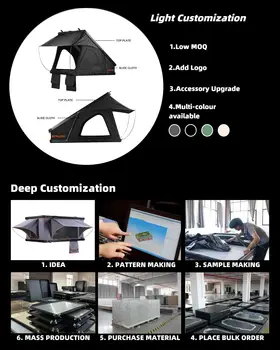 Hliníkový střešní stan pro 4 osoby s pevnou skořepinou, kempingový stan do auta, hliníkový střešní stan s pevnou skořepinou 10 nejlepší prodej Střešní stan Suzuki Jimny - №6