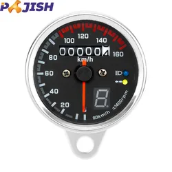 Motorcycle Retrofit Accessories Odometer Gear Indicator Universal 12V Motorbike Pointer Meter Digital Speedometer for CG125