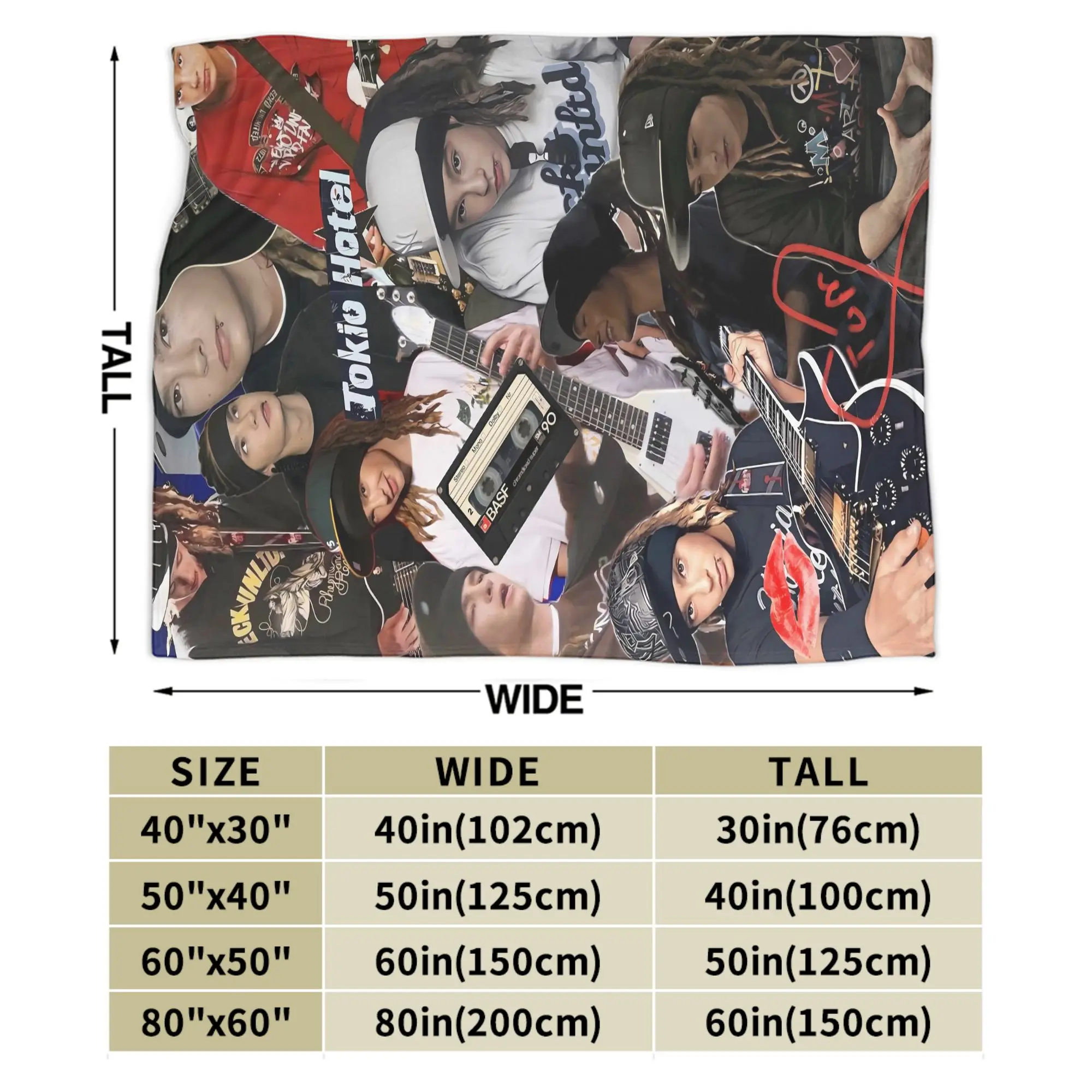 Soft Blankets Travel Office Tom Kaulitz German Guitarist Songwriter Music Bedding Throws Flannel Bedspread For Sofa Bed Cover