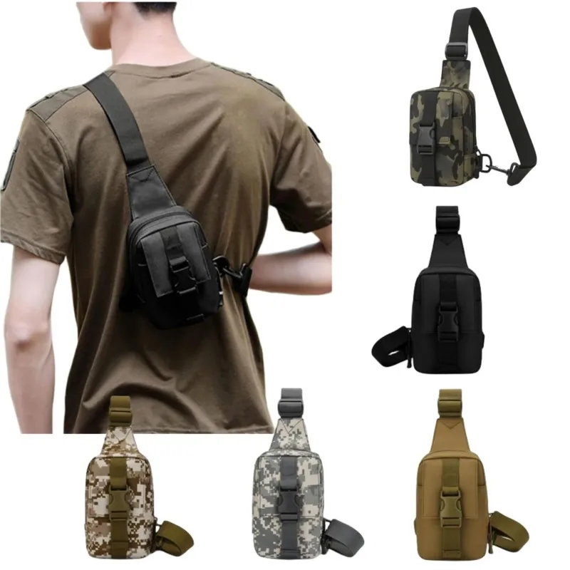 

Men Tactical Shoulder Bag Hiking Backpack Nylon Outdoor Hunting Camping Fishing Molle Military Chest Sling Bag