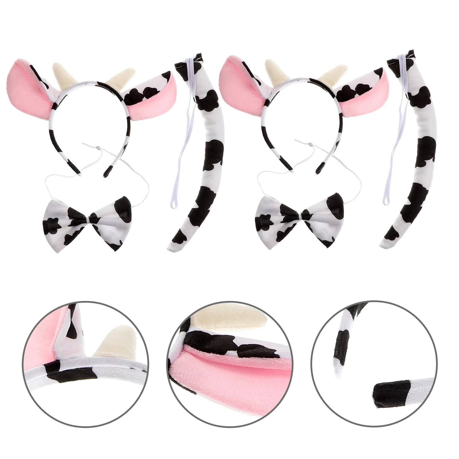 

3 Pcs Halloween Costumes Chick Rabbit Cow for Adults Accessories Horns Headband Child